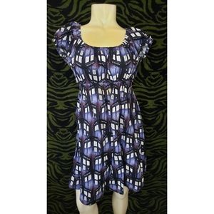 Tardis puff sleeve dress